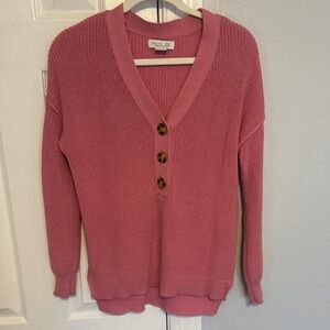 Rachel Zoe Dusty Rose V-Neck Sweater